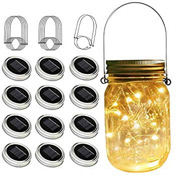 NEW Mason Jar Lid Light Up LED Solar Powered Halloween Lamp Not Included Jars
